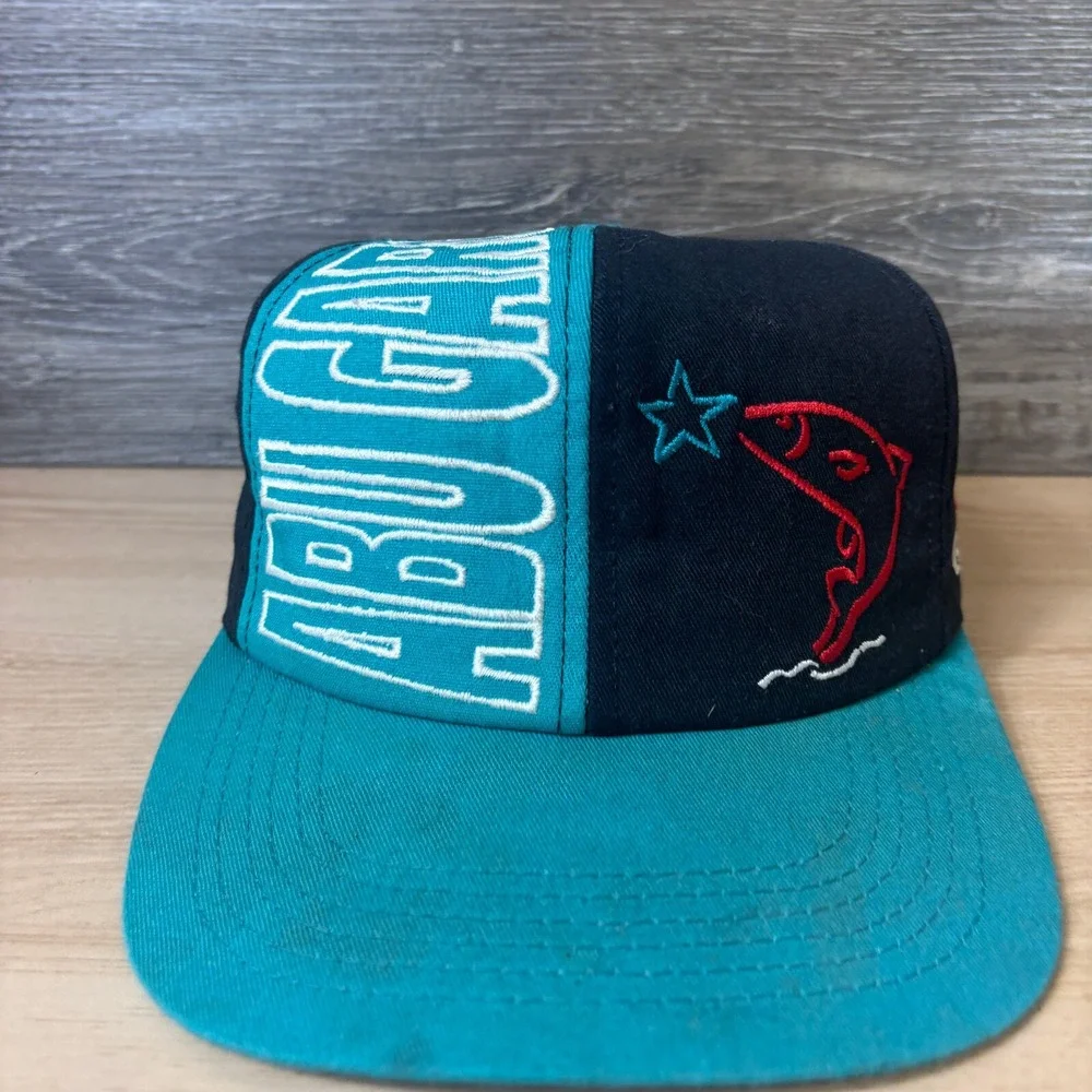 Vintage Abu‎ Garcia Hat Cap Snap Back Blue Fish Fishing K Prodcuts